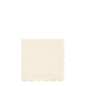 Servetten - cream simply eco S - Meri Meri